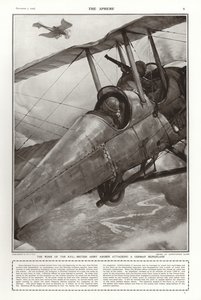 British Army Airmen of the RFC Attacking a German Monoplane, World War I